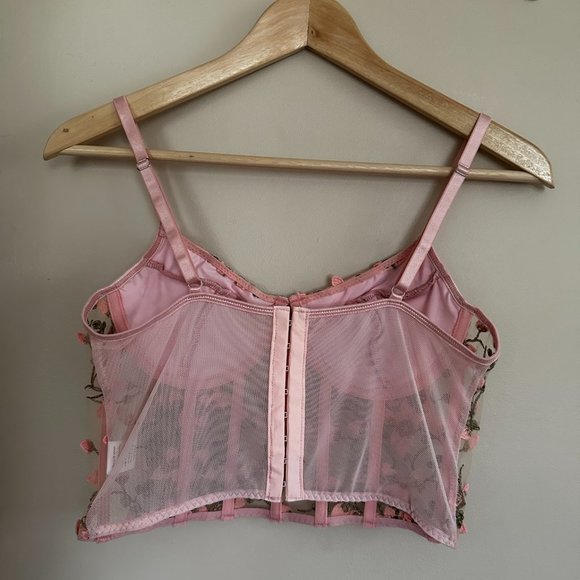 Pink Embroidered Corset Top - Picture 4 of 7